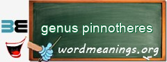 WordMeaning blackboard for genus pinnotheres